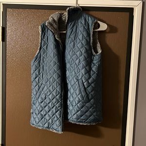 Turquoise reversible vest